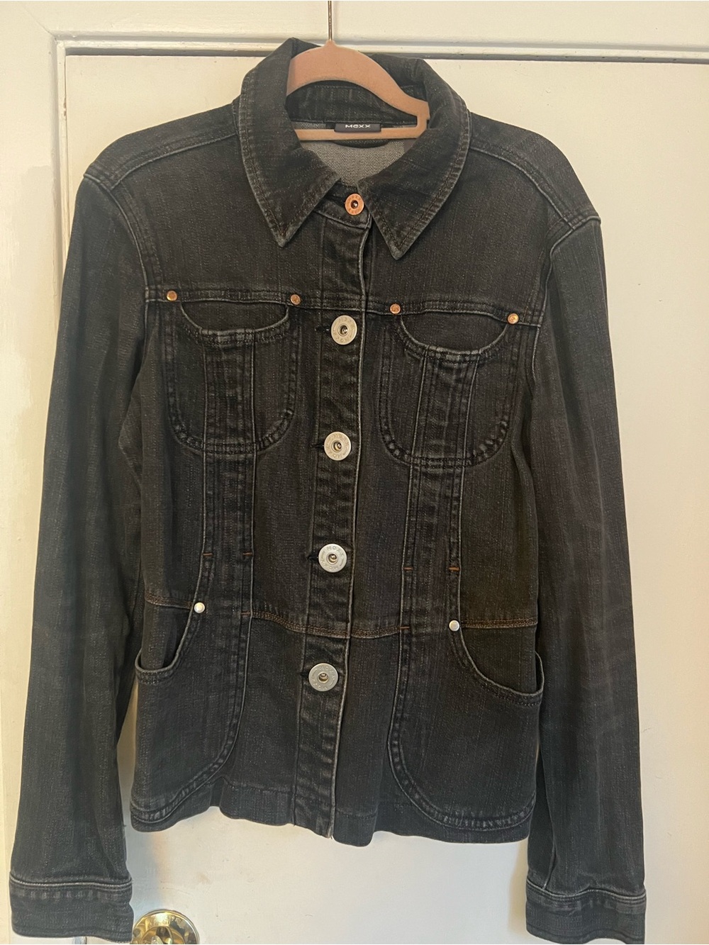 Mexx Grey Denim Jacket with Contrast Buttons